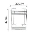 Παραλληλογραμμη Σπογγοθήκη Διπλή Χρωμέ Αλουμίνιο