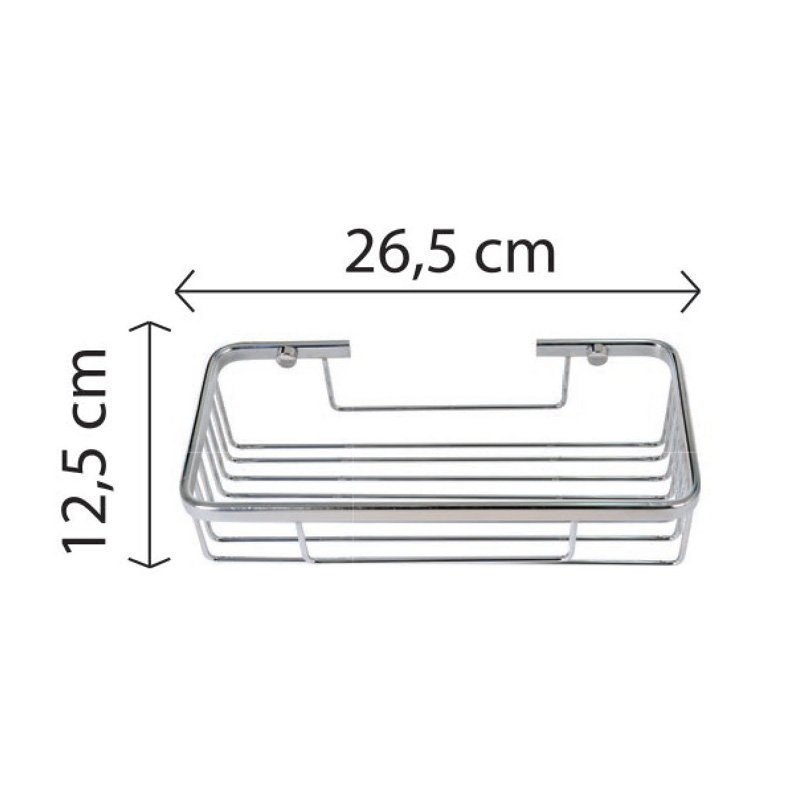 246 ραφιερα import hellas 27-1-25 Παραλληλογραμμη Σπογγοθήκη Μονή Χρωμέ Αλουμίνιο - Image 1