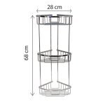 Γωνιακή Σπογγοθήκη Τριπλή Χρωμέ Αλουμίνιο