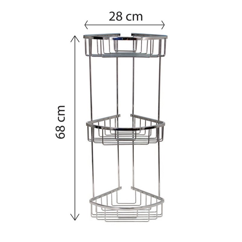 247 ραφιερα import hellas 27-1-25 Γωνιακή Σπογγοθήκη Τριπλή Χρωμέ Αλουμίνιο - Image 1