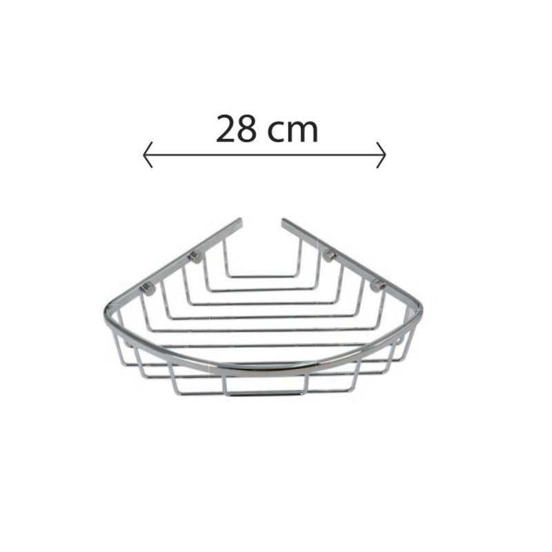 248 ραφιερα import hellas 27-1-25 Γωνιακή Σπογγοθήκη Μονή Χρωμέ Αλουμίνιο - Image 1
