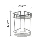 Γωνιακή Σπογγοθήκη Διπλή Χρωμέ Αλουμίνιο