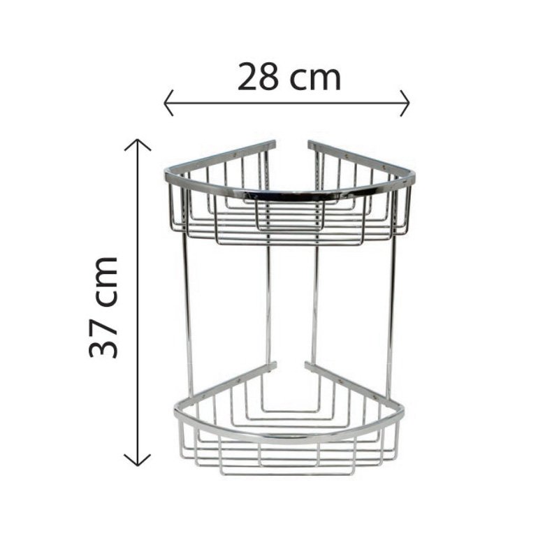 249 ραφιερα import hellas 27-1-25 Γωνιακή Σπογγοθήκη Διπλή Χρωμέ Αλουμίνιο - Image 1