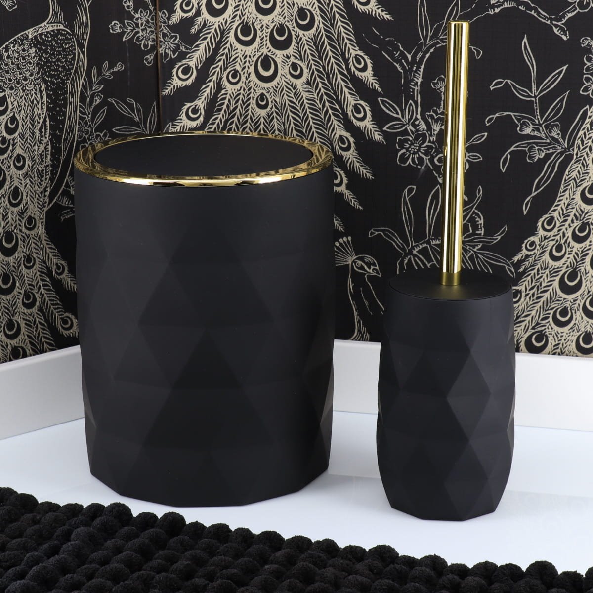 6371-2 Σετ καλάθι μπάνιου 6 λίτρα με πιγκάλ abs Eurocasa