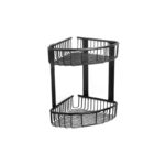 Καλάθι γωνιακό διπλό σχαρωτό RETI 963888 55 Μαύρο ματ KARAG 21x21x33cm