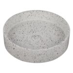 Νιπτήρας επικαθήμενος με βαλβίδα ELPIS Stracciatella CS-0003 KARAG Ø42,5x10cm