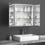 Ερμάριο αλουμινίου με δύο πόρτες καθρέπτη ECONOMY KARAG 60x60x14,5cm - Image 2