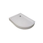 Ντουζιέρα ασύμμετρη ημικυκλική ακρυλική αριστερή FLORA650 KARAG 80x100x5,5cm