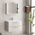 Βάση με δύο συρτάρια Brown 8702 NEW ELSA 75 KARAG 74x45x48cm