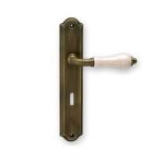 Πόμολο Πόρτας με Πλακα Viometale Μπρονζέ Κρακελέ Πορσελάνη