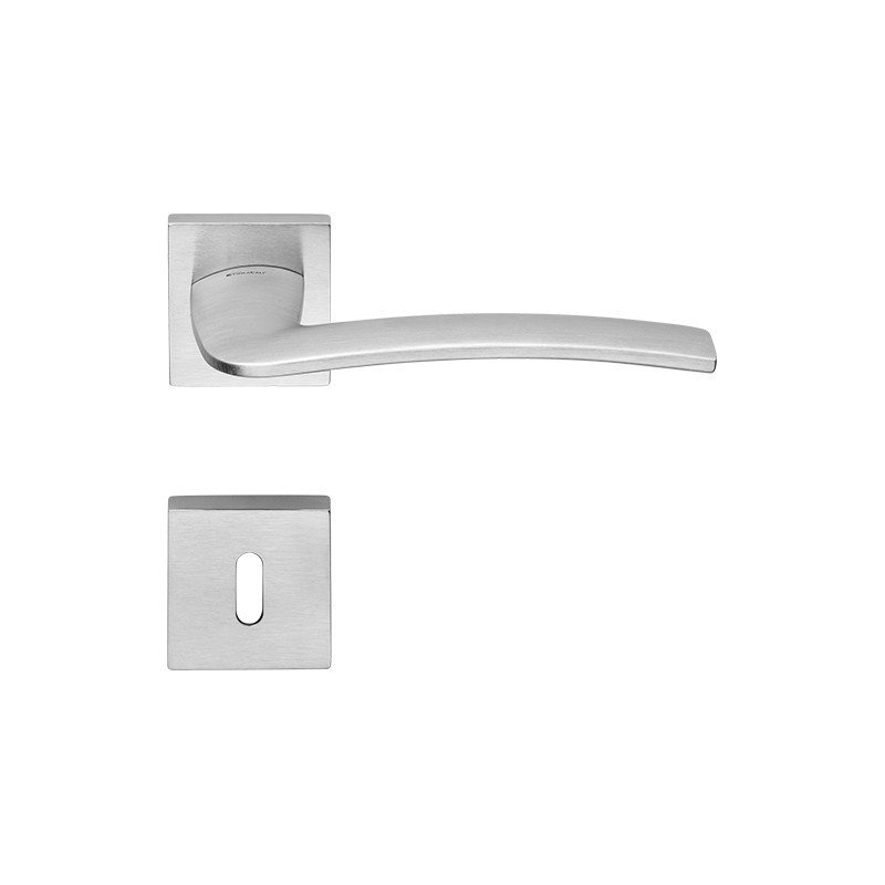 cat-ala-rb019-door-handle Ιταλικό Πόμολο Ala με ροζέτα σε Ματ Χρώμιο 038 - Image 1