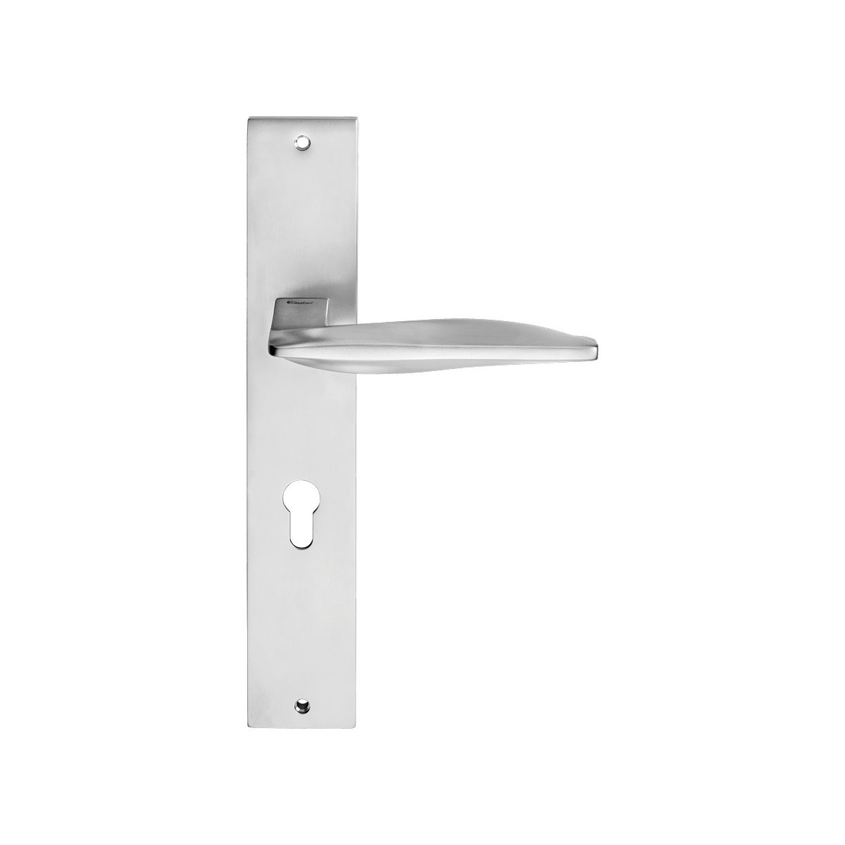 cat-aqua-pl-door-handle Ιταλικό Πόμολο Aqua με πλάκα σε Ματ Χρώμιο 034 - Image 1