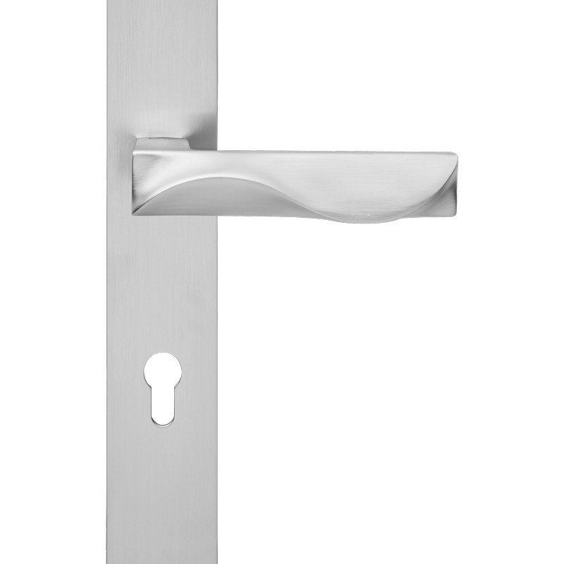 cat-duna-pl-door-handle Ιταλικό Πόμολο Duna με πλάκα σε Ματ Χρώμιο 014 - Image 1