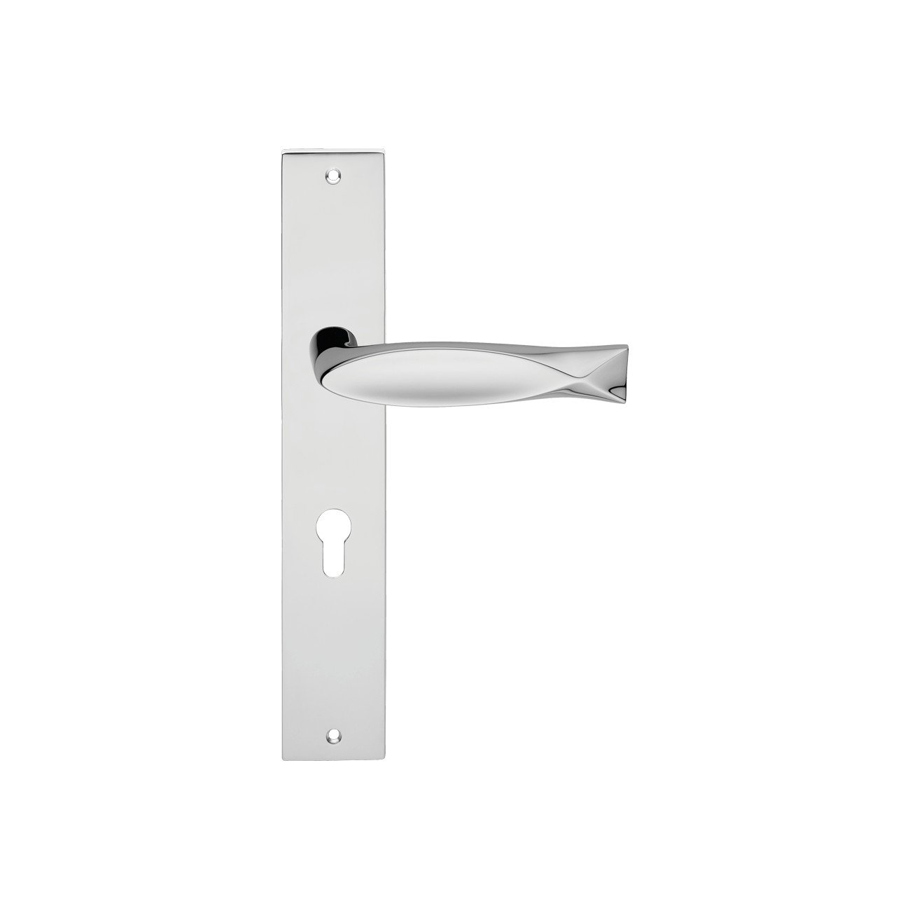 cat-fish-pl-door-handle Ιταλικό Πόμολο Fish με πλάκα σε Χρώμιο 067 - Image 1
