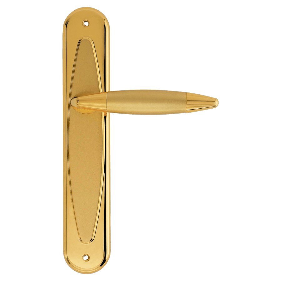 cat-havana-pl-door-handle Ιταλικό Πόμολο με πλάκα Havana σε Ματ/Επίχρυσο 083 - Image 1