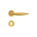 Ιταλικό Πόμολο με ροζέτα Havana σε Ματ/Επίχρυσο 082