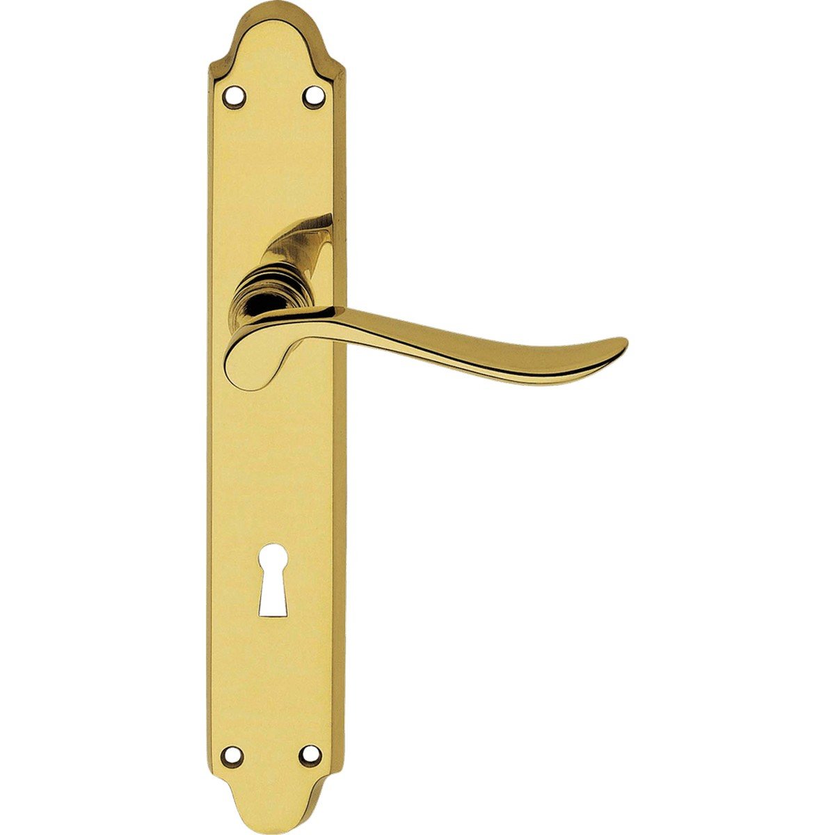 cat-ibiza-pl-door-handle Ιταλικό Πόμολο με πλάκα Ibiza σε Επίχρυσο 070 - Image 1