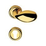 Ιταλικό Πόμολο με ροζέτα Kuba σε Τιτάνιο 058