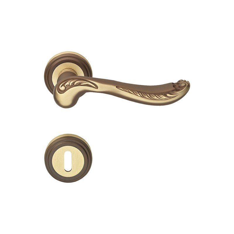 cat-lady-rb011-door-handle Ιταλικό Πόμολο με ροζέτα Lady σε Μπρονζέ 056 - Image 1