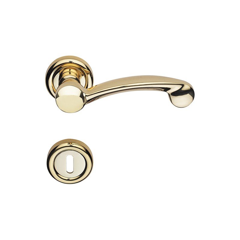 cat-nota-rb103-door-handle Ιταλικό Πόμολο με ροζέτα Nota σε Επίχρυσο 038 - Image 1