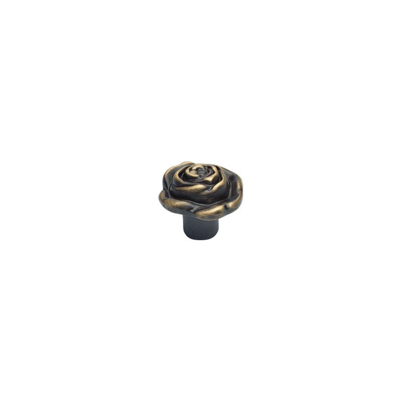 cat-rose-pb-cabinet-knob Ιταλικό Πόμολακί Rose σε Ματ Μπρονζέ 020 - Image 1