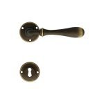 Ιταλικό Πόμολο με ροζέτα Tosca σε Ματ Μπρονζέ 001