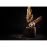 Ιταλικό Πόμολο με ροζέτα Dalia σε Χρυσό με λευκή πορσελάνη 124 - Image 2