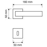 Ιταλικό Πόμολο Aqua με ροζέτα σε Επίχρυσο 030 - Image 2