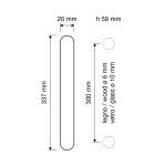 Ιταλική Λαβή Cavity σε Χρώμιο/Ματ Μαυρο(RAL) 029 - Image 2