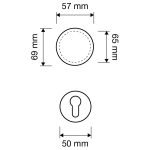 Ιταλικό Πόμολο περιστρεφόμενο με ροζέτα Delfino σε Χρυσό 120 - Image 2