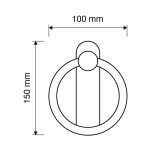 Ιταλικό Ρόπτρο Elika σε Ματ Χρώμιο 111 - Image 2