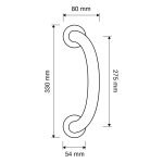 Ιταλική Λαβή Elika σε Ματ Χρώμιο 109 - Image 2