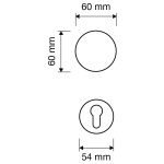 Ιταλικό Πόμολο περιστρεφόμενο με ροζέτα Elika σε Ματ Χρώμιο 107 - Image 2