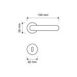 Ιταλικό Πόμολο Elle-Pelle με ροζέτα σε Επίχρυσο 005 - Image 2