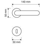 Ιταλικό Πόμολο με ροζέτα Erica σε Χρυσό 100 - Image 2