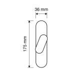 Ιταλικό Πόμολο με πλάκα Flavia σε Χρυσό 093 - Image 2