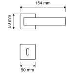 Ιταλικό Πόμολο Giro με ροζέτα σε Ανθρακί Ματ 071 - Image 2