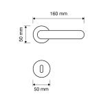 Ιταλικό Πόμολο με ροζέτα Havana σε Ματ/Χρώμιο 079 - Image 2