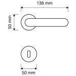 Ιταλικό Πόμολο με ροζέτα Heidi σε Μπρονζέ 071 - Image 2