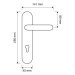 Ιταλικό Πόμολο με πλάκα Marina σε Επίχρυσο 049 - Image 2