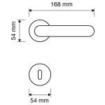 Ιταλικό Πόμολο με ροζέτα Rose σε Ματ Μπρονζέ 025 - Image 3