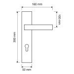 Ιταλικό Πόμολο με πλάκα Spirit σε Χρώμιο Σατινέ 016 - Image 2