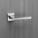 Ιταλικό Πόμολο Conica Zincral με ροζέτα σε Ματ Χρώμιο 020 - Image 3