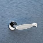 Ιταλικό Πόμολο Fish με ροζέτα σε Νίκελ Ματ 063 - Image 3