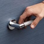 Ιταλικό Πόμολο Grip με ροζέτα σε Χρώμιο/Νίκελ Ματ 077 - Image 2