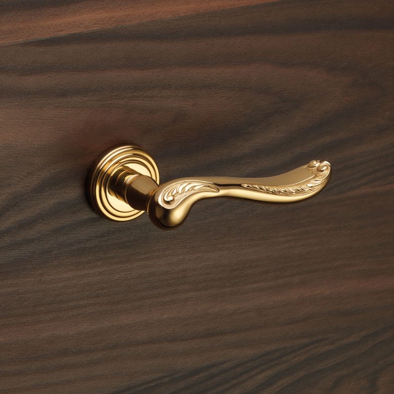 still-lady-oz-door-handle a Ιταλικό Πόμολο με ροζέτα Lady σε Επίχρυσο 052 - Image 1