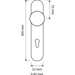 Ιταλικό Επίχρυσο Πόμολο με πλάκα Jewel με Swarovski® crystals 069 - Image 2