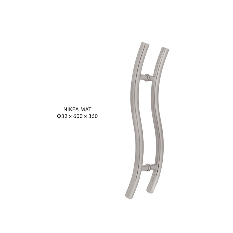 054 import hellas 29-11-23 Λαβη Εξώπορτας Ζευγάρι Ανοξείδωτο 60cm Μ-8037 Φ32 - Image 1