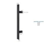 Λαβή Εξώπορτας Μαύρη Μ-8038 Ανοξείδωτο 304