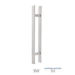 Λαβη Εξώπορτας Ζεύγος Μ-8038 Ανοξείδωτο 304